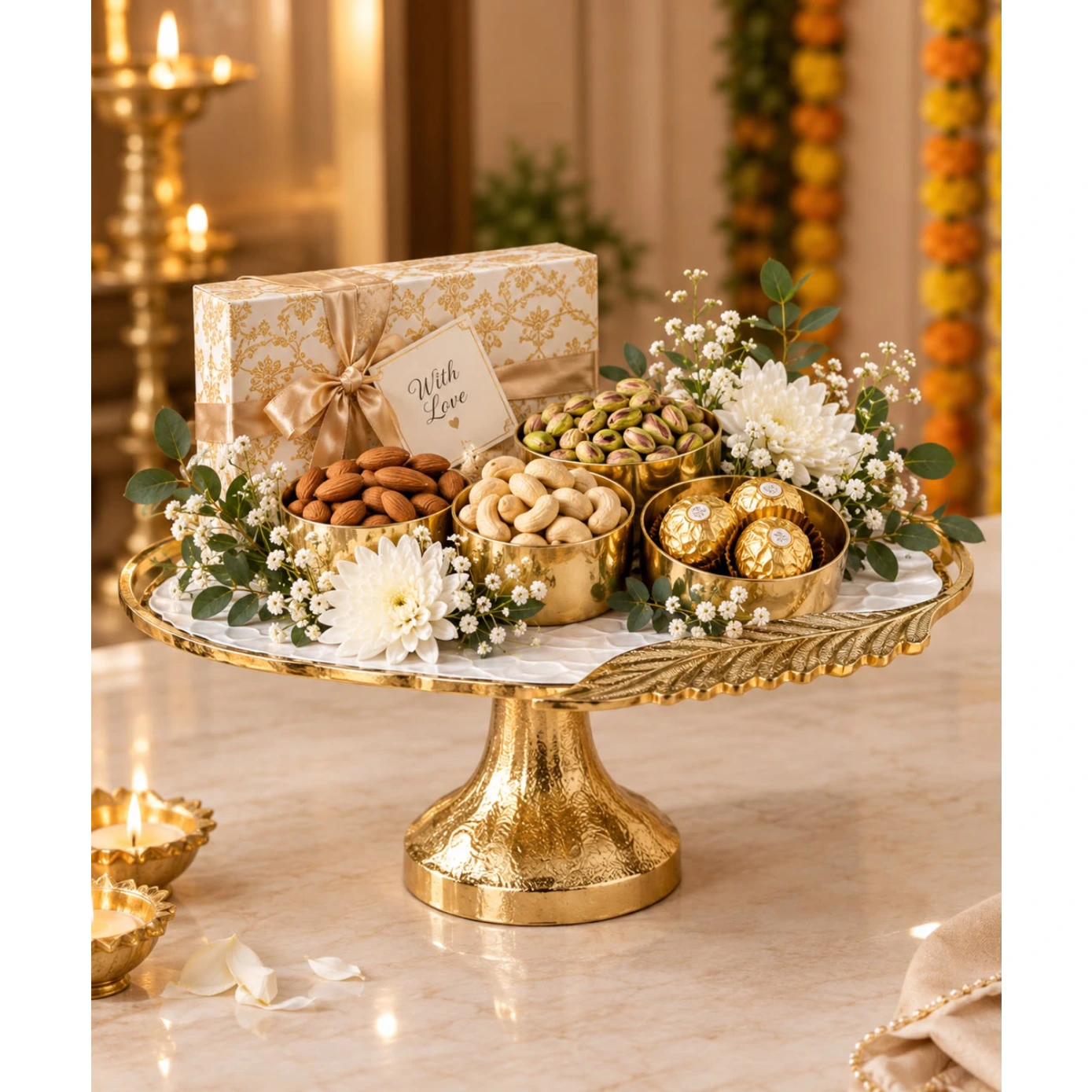 The Imperial Plume Pedestal Platter