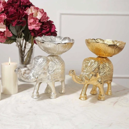 The Majestic Elephant Lotus Server With Velvet Box