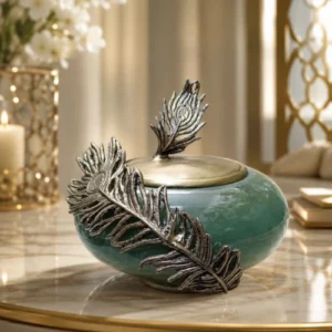 The Emerald Plume Keepsake Vessel