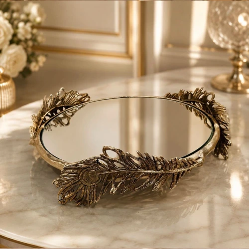 The Sovereign Peacock Mirrored Tray