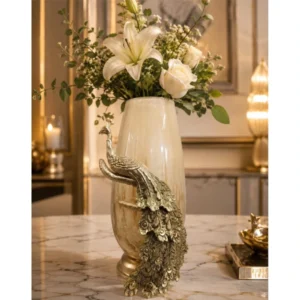 The Imperial Peacock Glass Vase