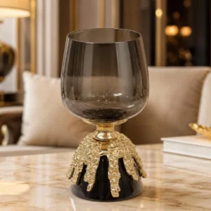 The Lava Smoke Glass Candle Holder